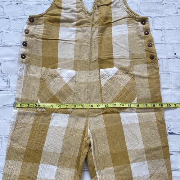 Free People Tan and Cream Plaid Jumpsuit - Picture 14 of 16